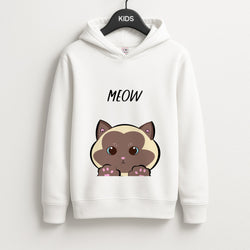 Meow Green - Cats Unisex Kids Hoodie