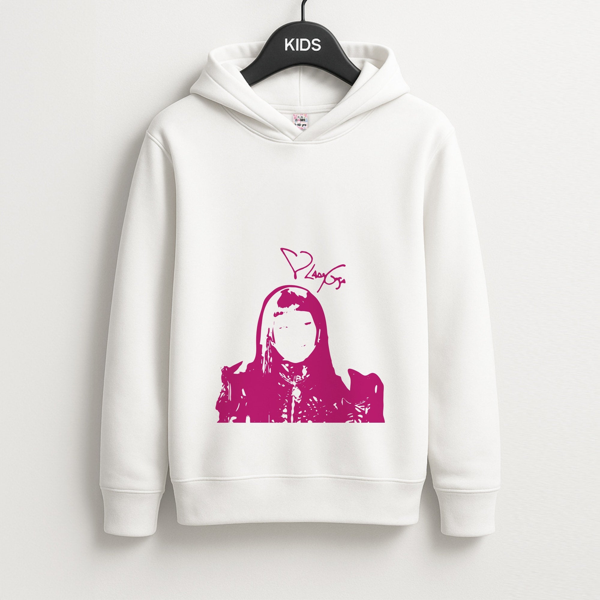 Pink Gaga Silhouette  Kids Hoodie