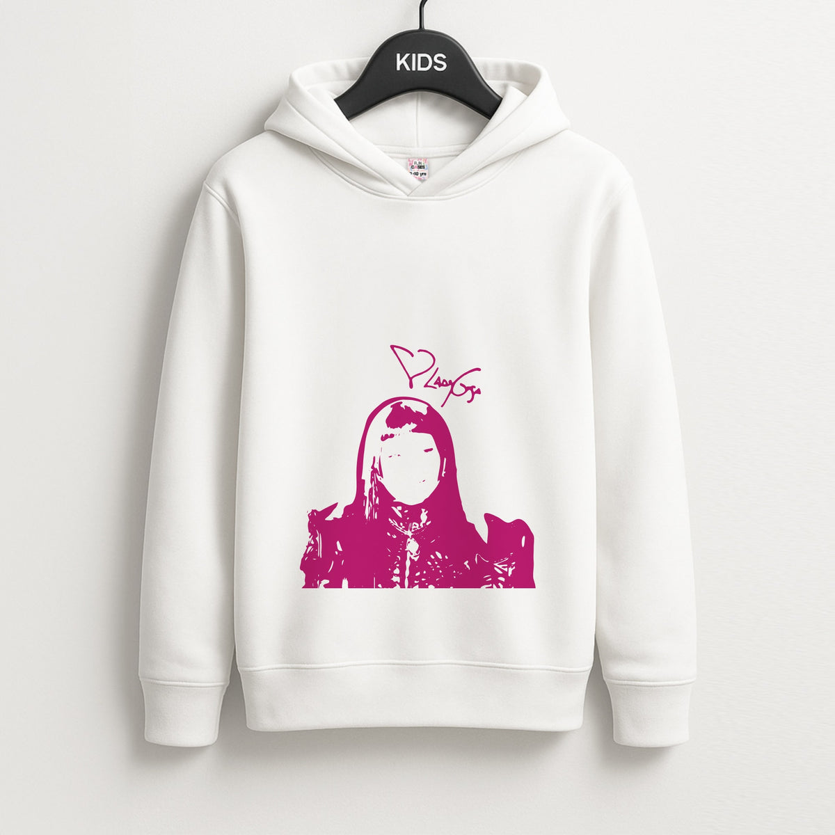 Pink Gaga Silhouette  Kids Hoodie