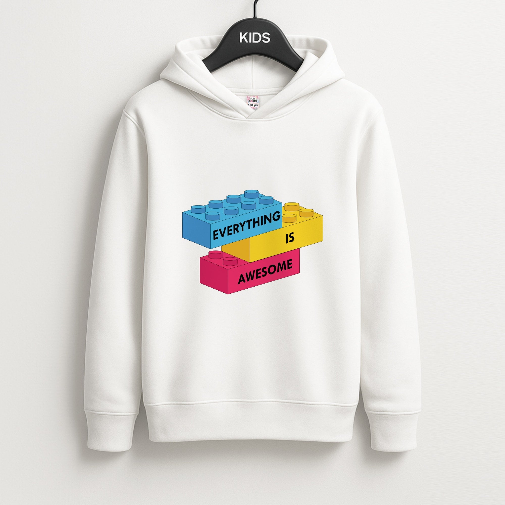 Everything Is Awesome Bricks Unisex Kids Hoodie