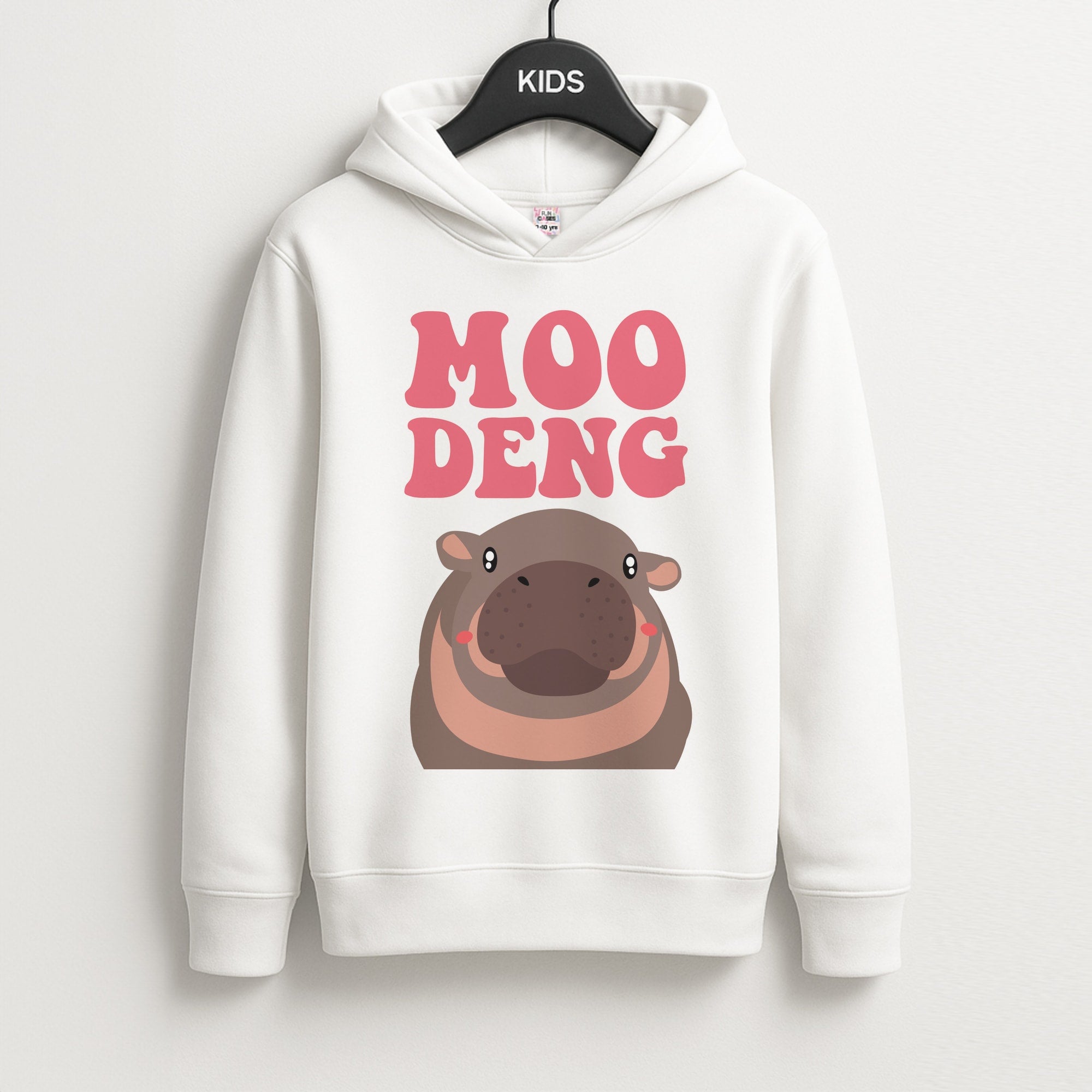 Moo Pink Kids Hoodie