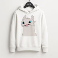 White Fury Dragon Kids Hoodie
