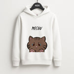 Meow Purple - Cats Unisex Kids Hoodie