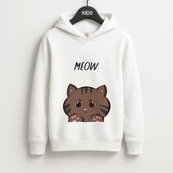 Meow Purple - Cats Unisex Kids Hoodie