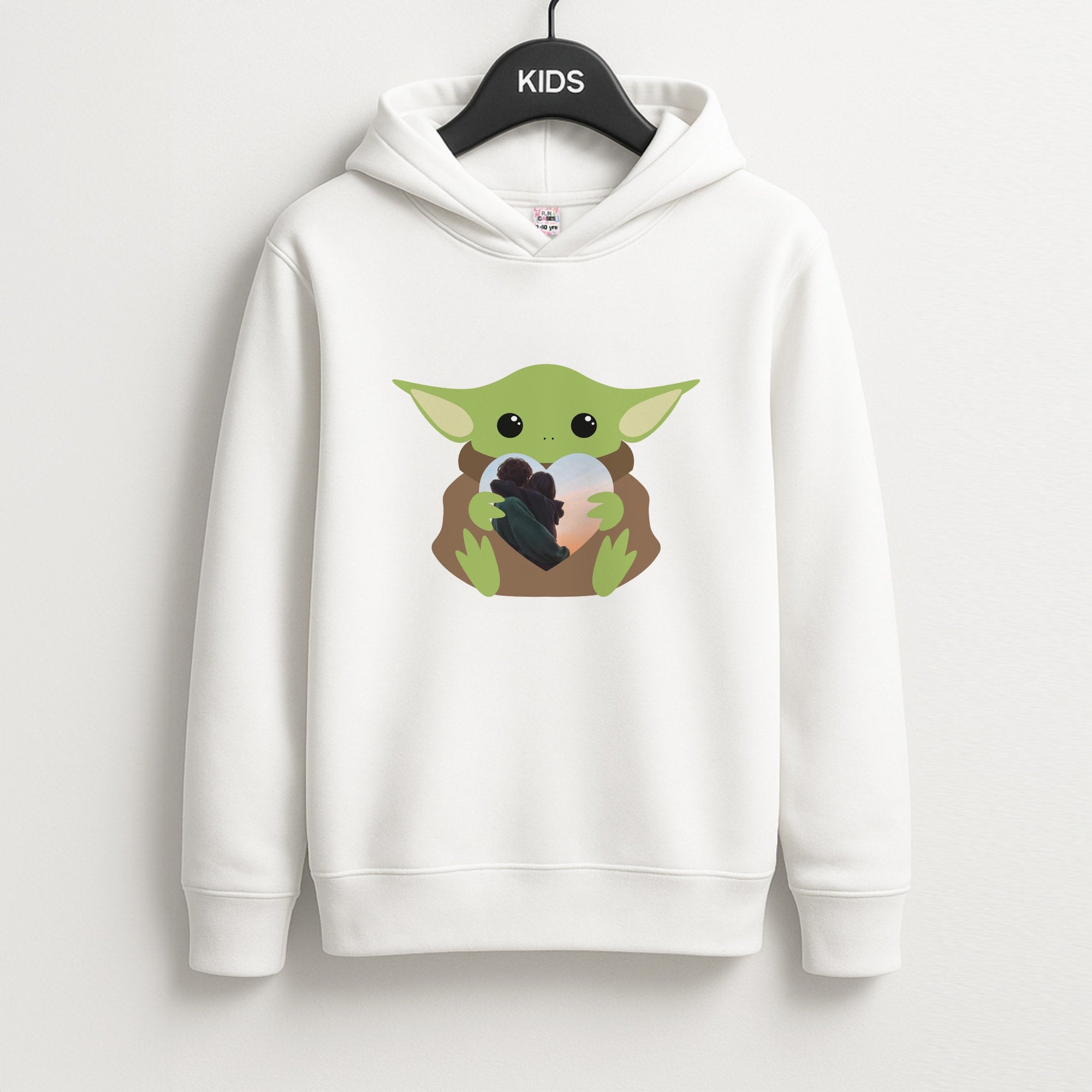 Baby Yoda - Personalised Couples Kids Hoodie