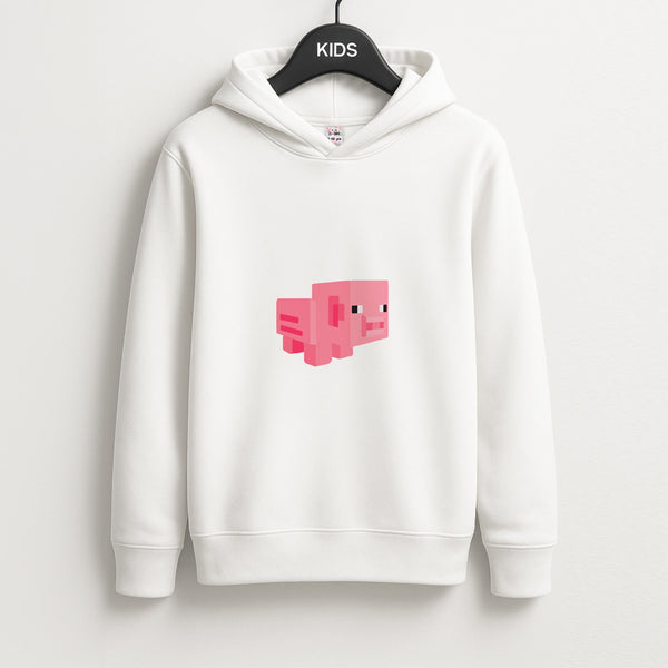 Mining Pig Unisex Kids Hoodie