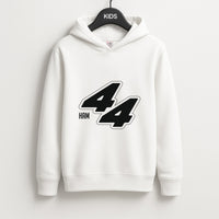Dark Red Retro 44  Kids Hoodie