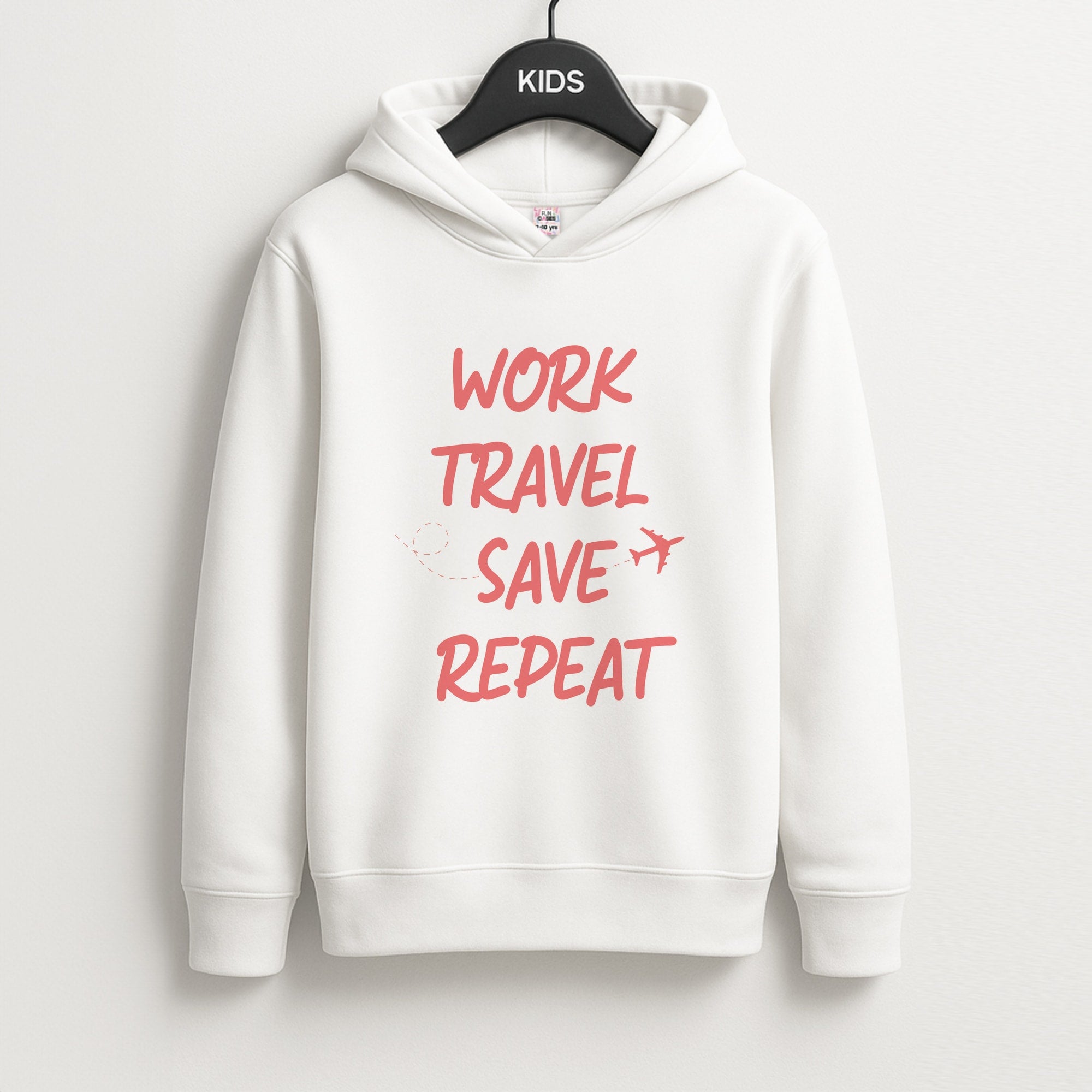 Work Travel Save Repeat - Travel Kids Hoodie
