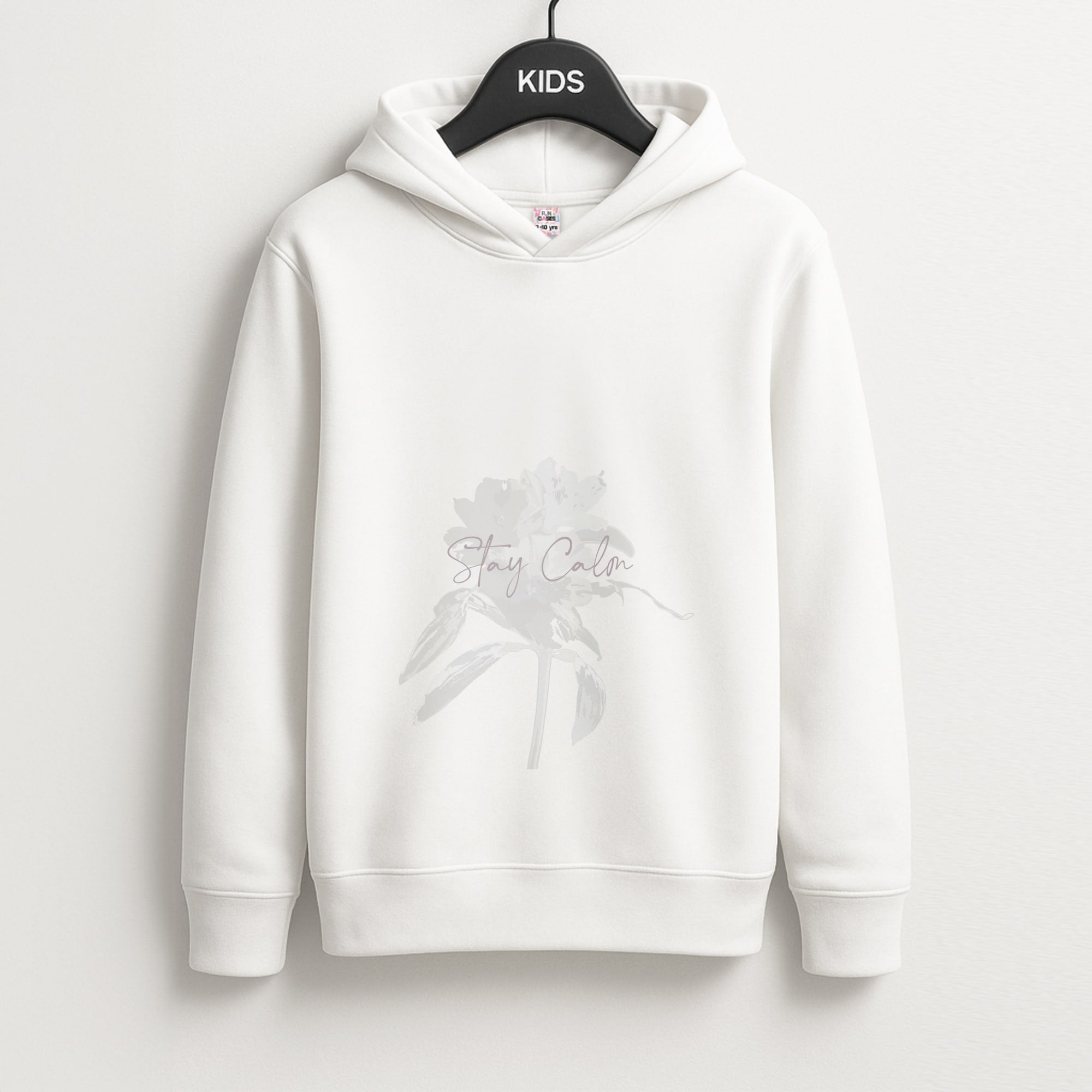 Mauve Stay Calm Unisex Kids Hoodie