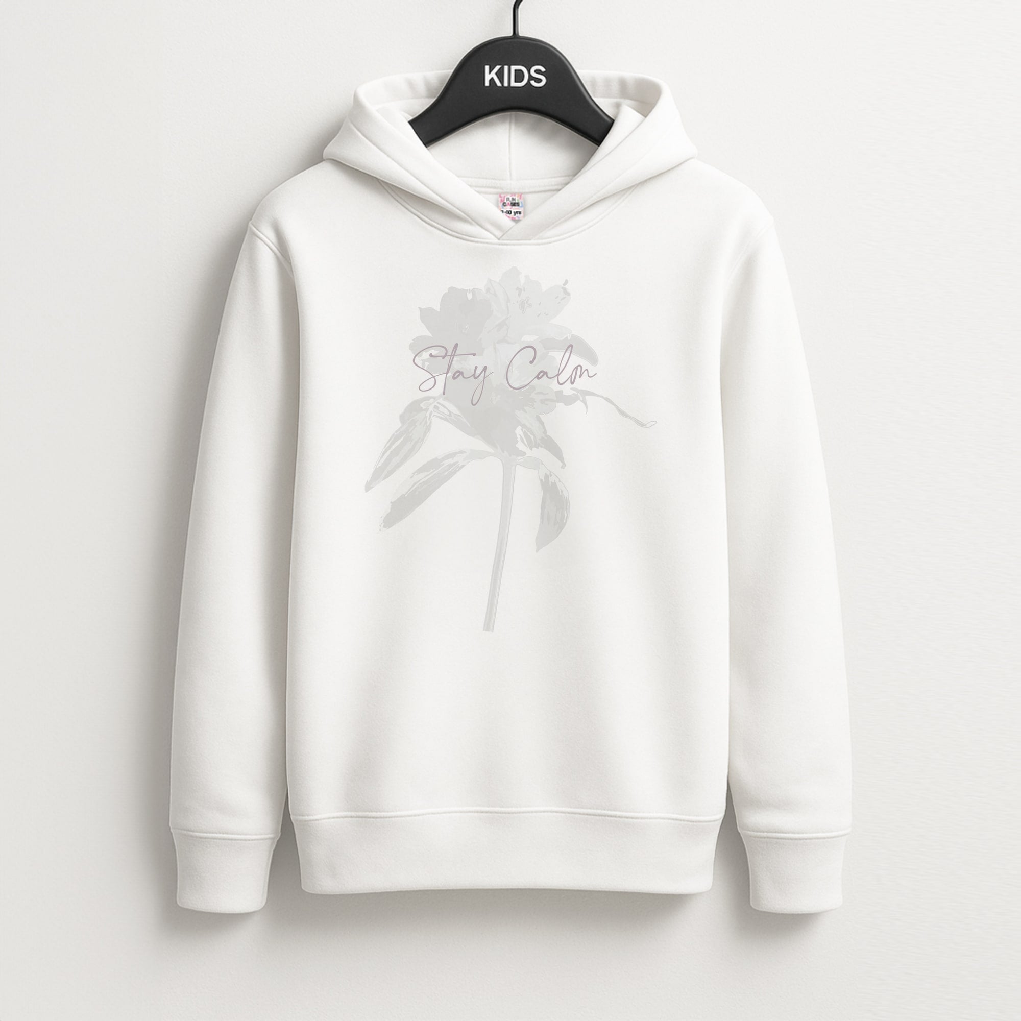 Mauve Stay Calm Kids Hoodie