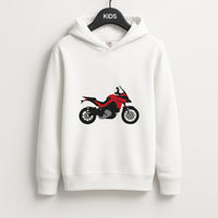 Red Motorbike - Motorbike Kids Hoodie
