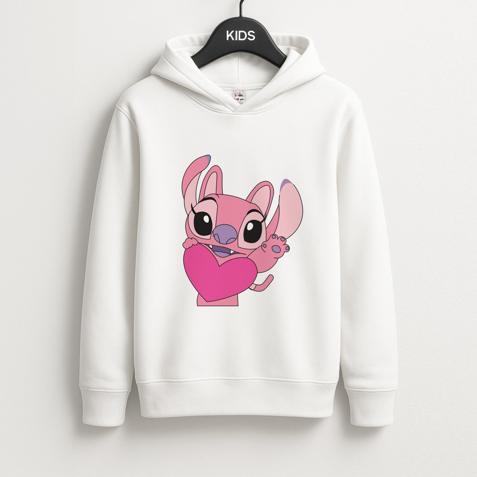Holding Heart - Pink Alien Unisex Kids Hoodie