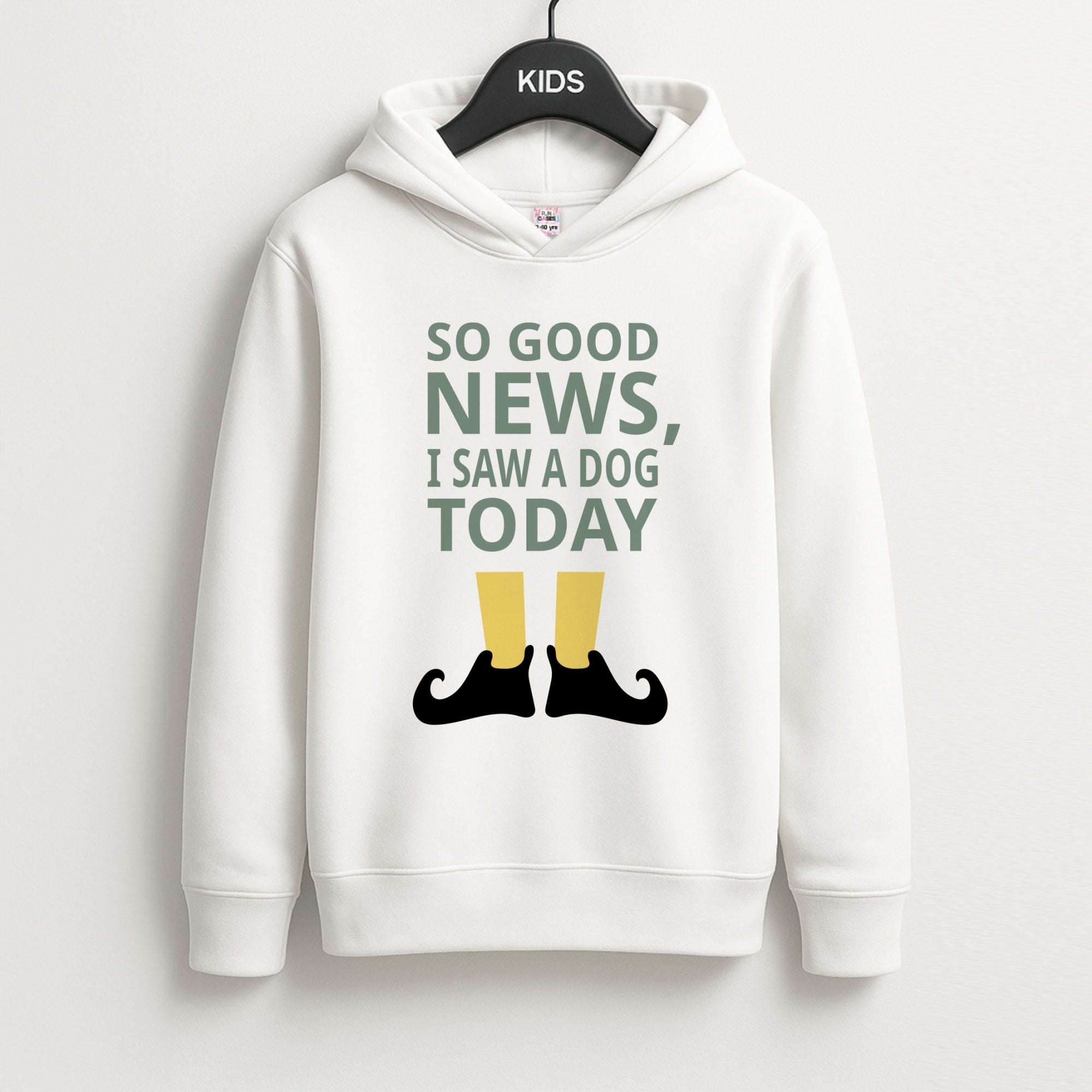 I Saw A Dog Today - Elf Kids Hoodie