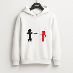 Red And Black Unisex Kids Hoodie
