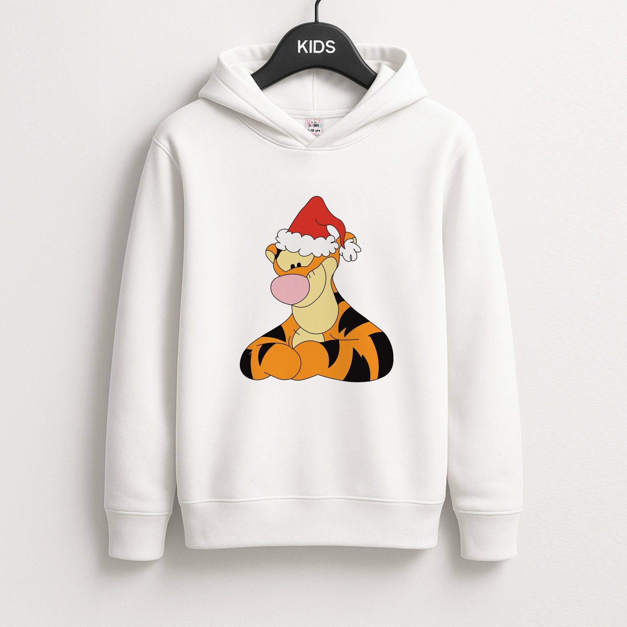 Tiger Pattern Christmas Unisex Kids Hoodie