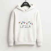 Fairy Lights - Personalised Stranger Kids Hoodie 1