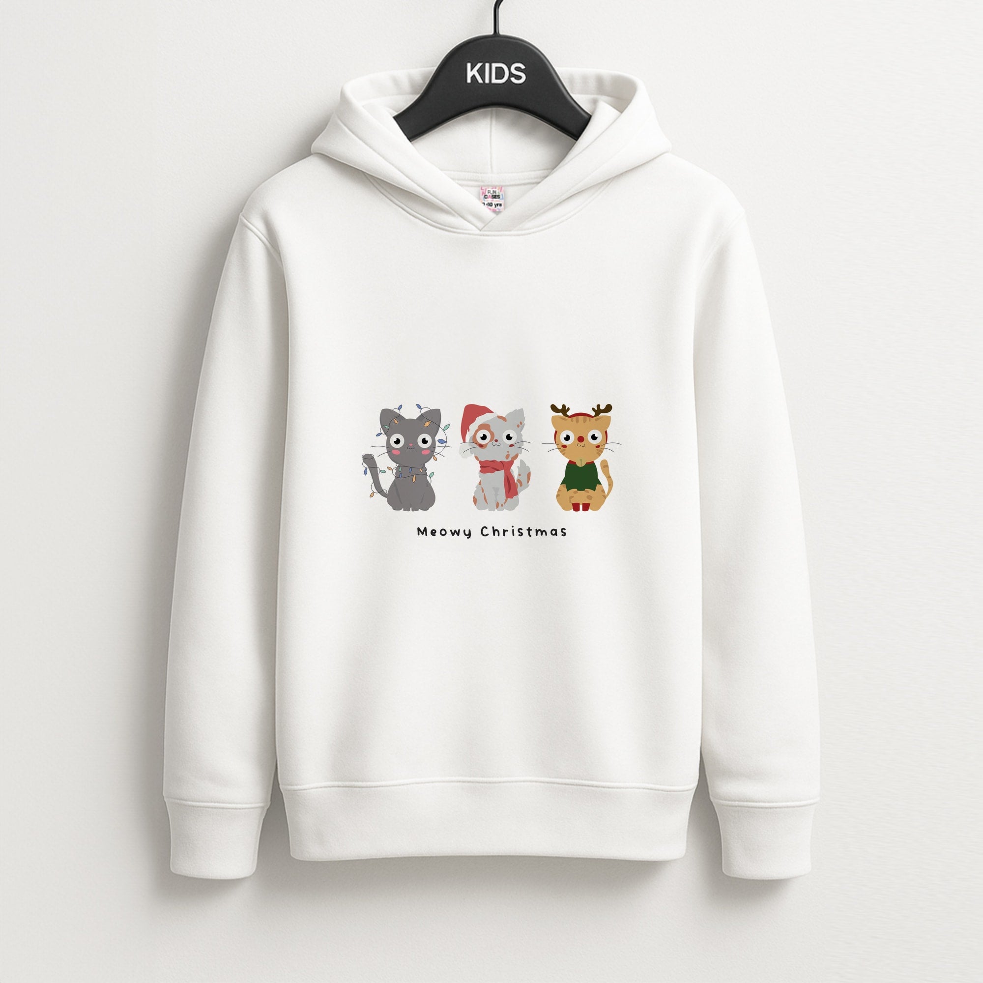 Meowy Christmas  Unisex Kids Hoodie