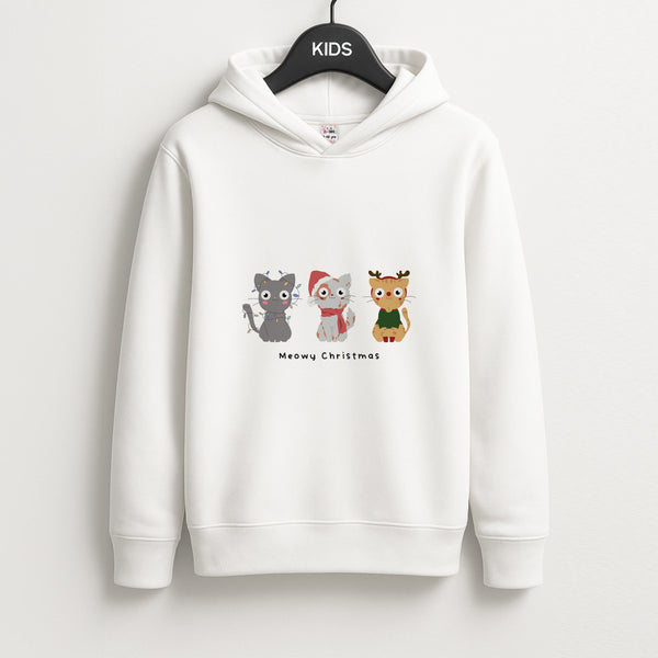Meowy Christmas  Unisex Kids Hoodie