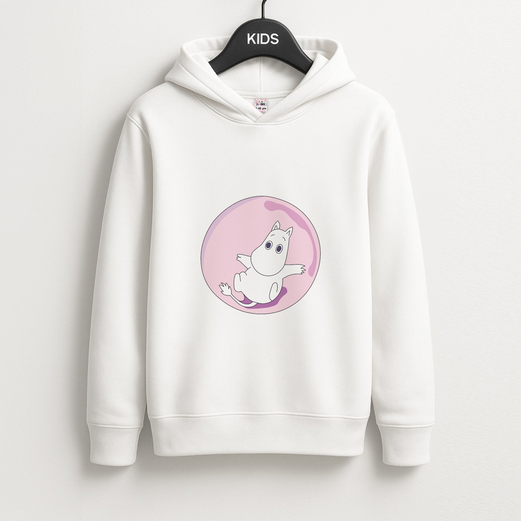 Moomin In A Pink Bubble  Kids Hoodie