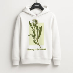 Beauty Is Immortal Press Flower Unisex Kids Hoodie