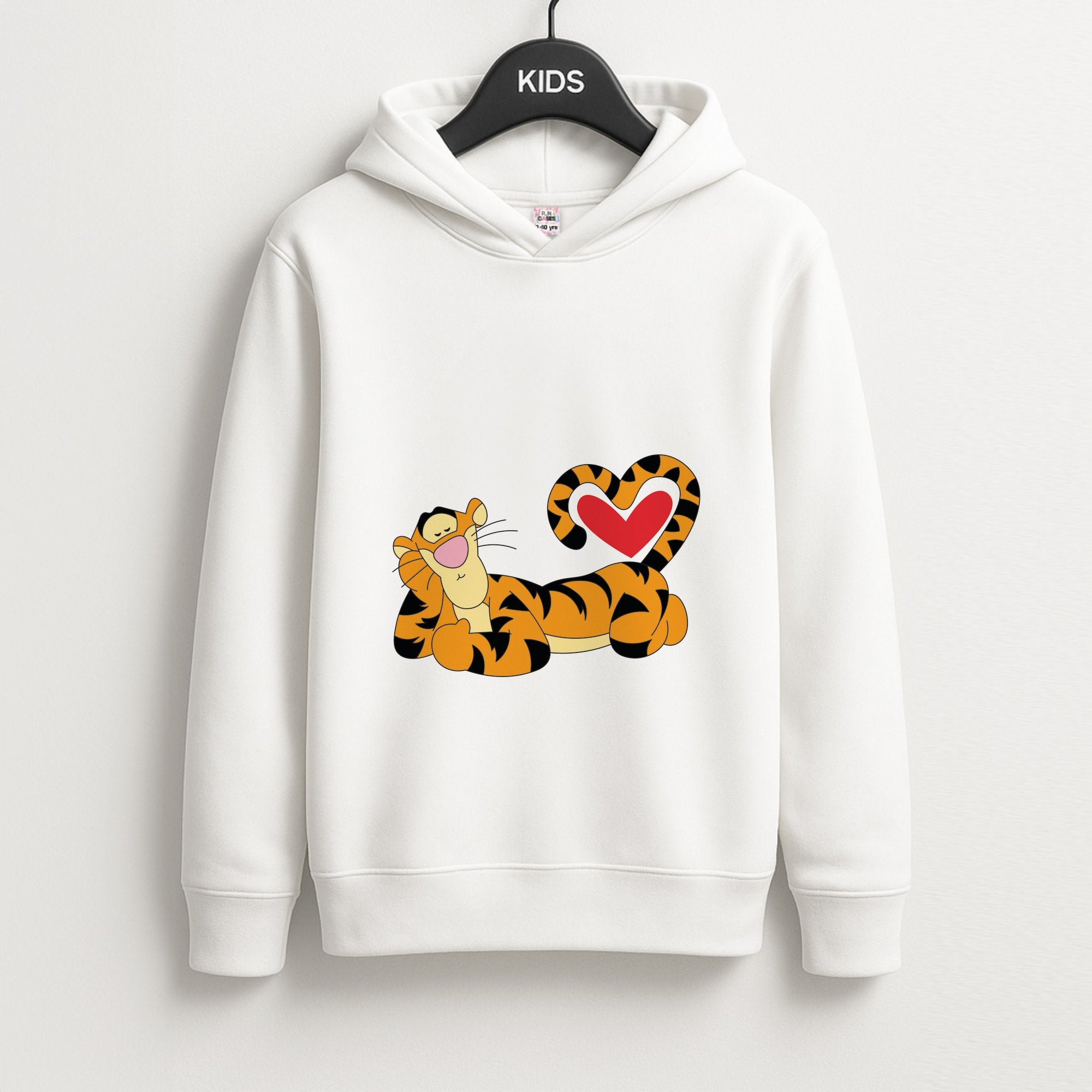 Tiger Valentine's Unisex Kids Hoodie