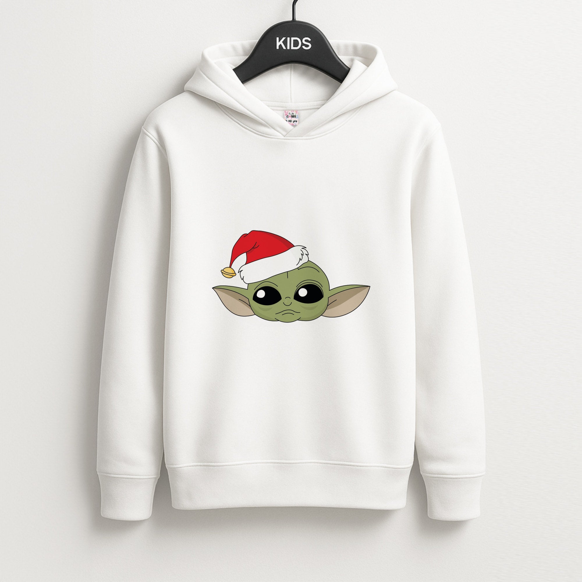 Baby Yoda Christmas Pattern Unisex Kids Hoodie