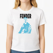 Fender Silhouette Blue T-Shirt 3