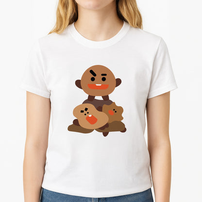 Shooky 21 - K Pop Unisex T-Shirt, worn by a female model