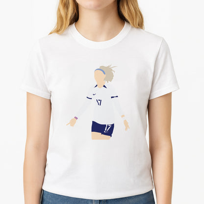 Kelly - Womens World Cup Unisex T-Shirt, worn by a female model