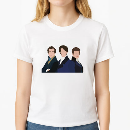 Regency Era Boys Unisex T-Shirt, worn by a female model