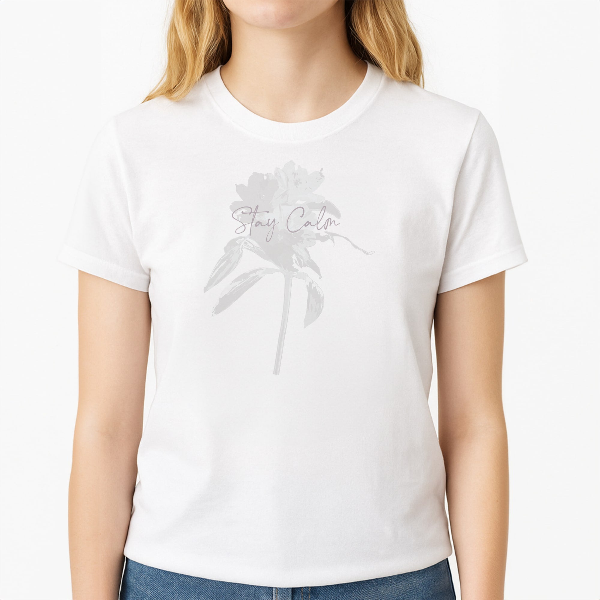 Mauve Stay Calm T-Shirt