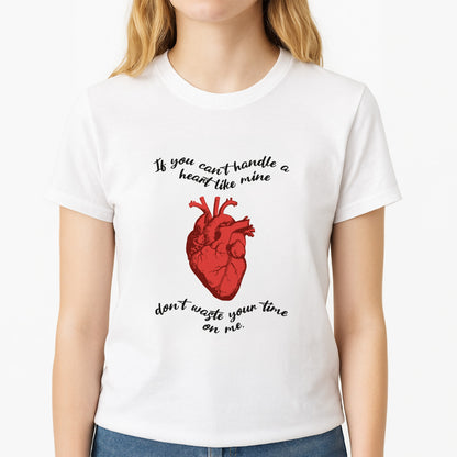 Don't Waste Your Time On Me Unisex T-Shirt, worn by a female model