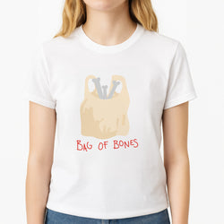 Bag Of Bones - Halloween Unisex T-Shirt, worn by a female model
