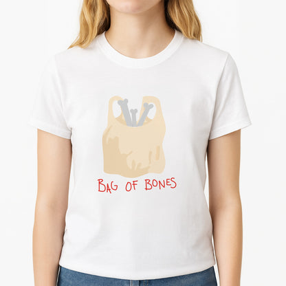 Bag Of Bones - Halloween Unisex T-Shirt, worn by a female model