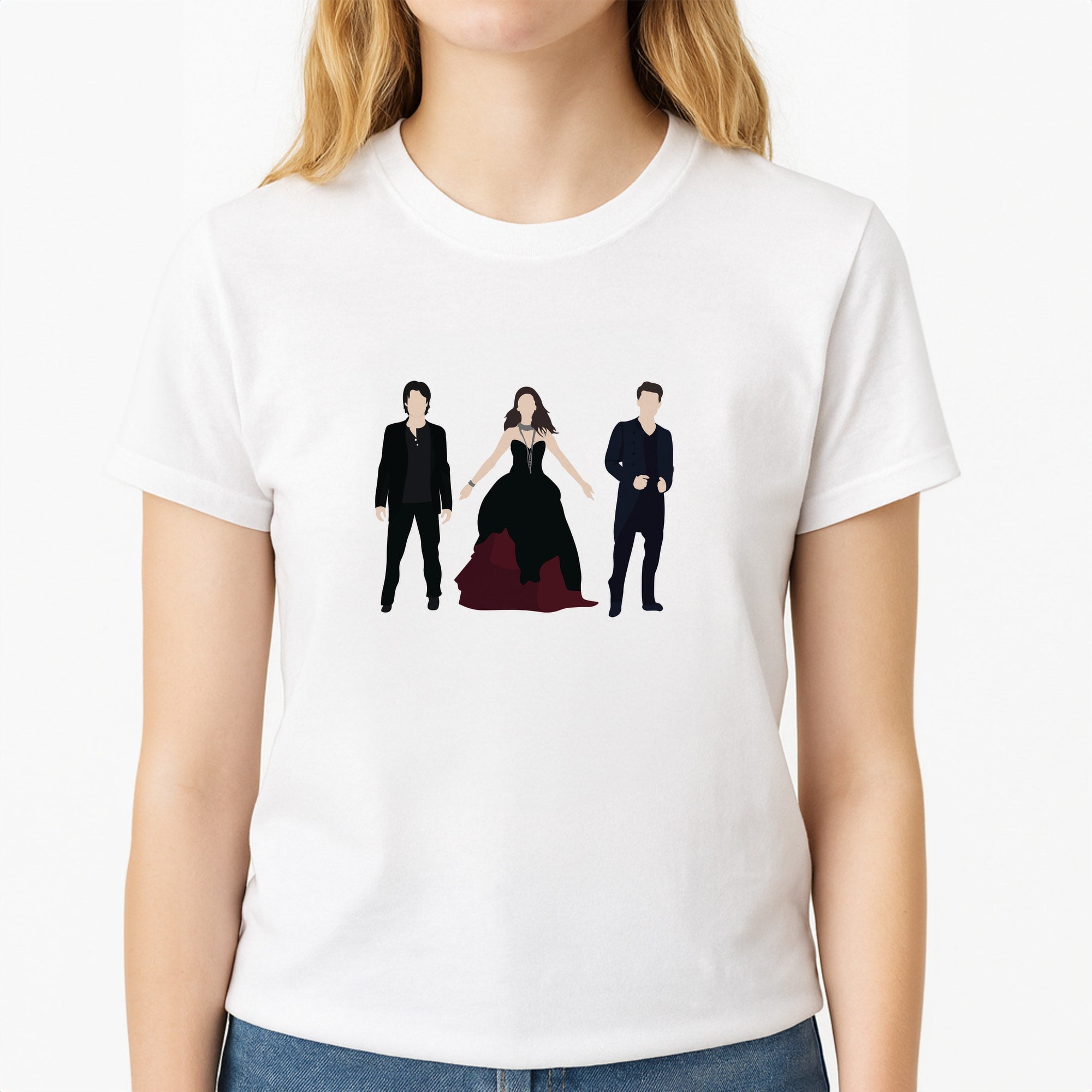 Pose - VD Unisex T-Shirt, worn by a female model