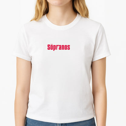 Title Screen Unisex T-Shirt, worn by a female model