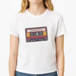 There's This Tune I Found Unisex T-Shirt, worn by a female model