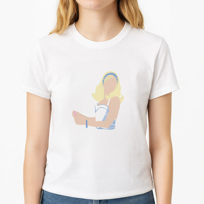 Driving - Margot Unisex T-Shirt, worn by a female model