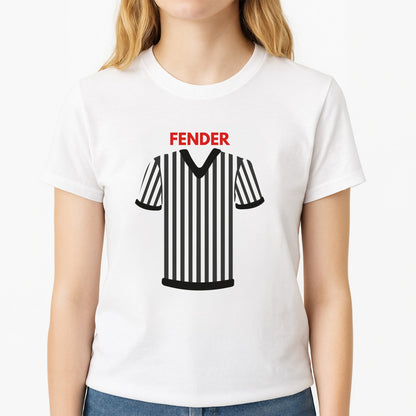 Newcastle - Fender Unisex T-Shirt, worn by a female model