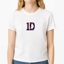 Zebra 1D Unisex T-Shirt, worn by a female model