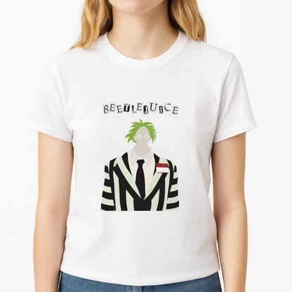 Small Head Unisex T-Shirt, worn by a female model