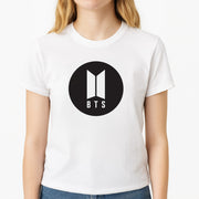 BTS logo Black - K Pop T-Shirt 3