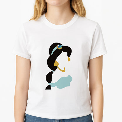 Jasmine Unisex T-Shirt, worn by a female model