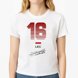 Leclerc - F1 Unisex T-Shirt, worn by a female model