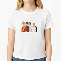 Band Members - McFly Unisex T-Shirt, worn by a female model