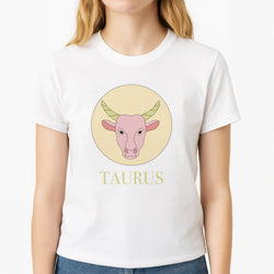 Taurus - Tarot Cards Unisex T-Shirt, worn by a female model