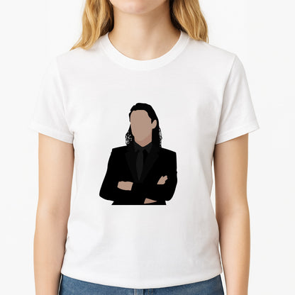 Loki Unisex T-Shirt, worn by a female model