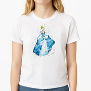 Watercolour Cinderella Fairytale T-Shirt 3