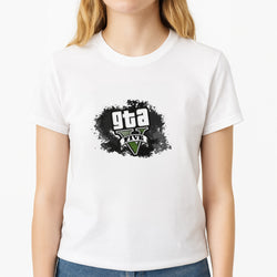 Five - Video Game Unisex T-Shirt, worn by a female model