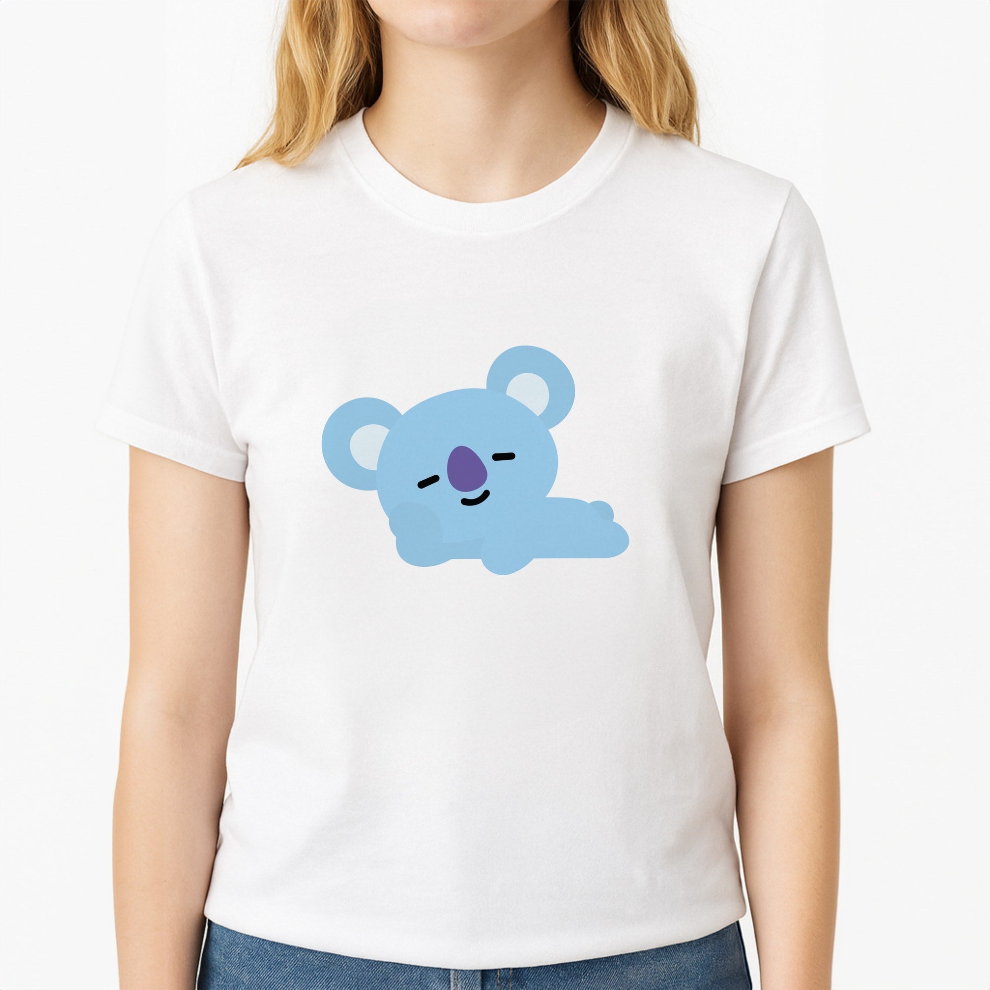 Koya 21 - K Pop Unisex T-Shirt, worn by a female model